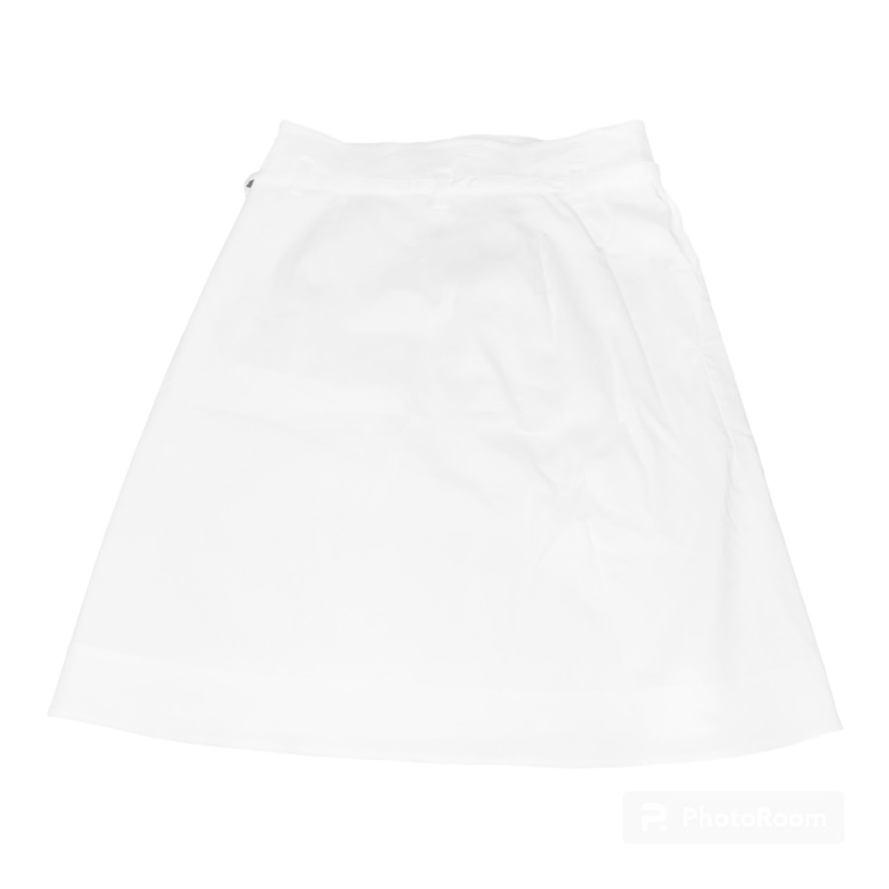 NWT THEORY A-Line Linen Tie Skirt White Eco Crunch Wash - Picture 4 of 9
